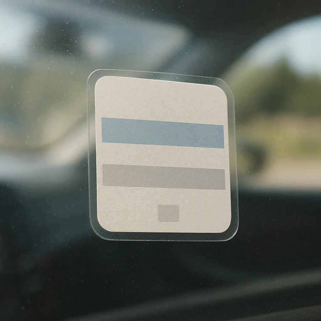 Vignette am Fahrzeug